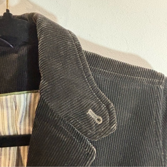 ZARA Sz 6 Blazer Corduroy Classic Cut No Shoulder Pads Lined Brown - Picture 5 of 12